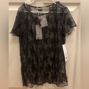 🎀3/$25🎀 Sheer Black Lace Top